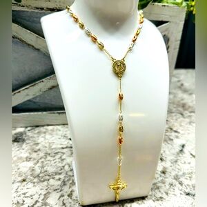 3 tomes Gold Plated Rosary 📿